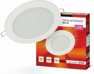 Светильник светодиодный RLP-VC 9Вт 6500К IP40 630лм 230В 118мм круглый встраив. панель бел. IN HOME 4690612024523