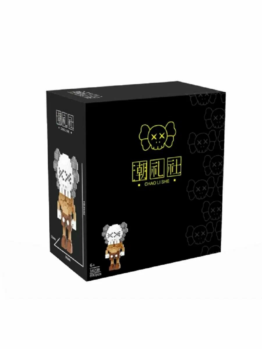 Конструктор 3D из миниблоков Balody Kaws кукла белая 890 элементов - BA16238