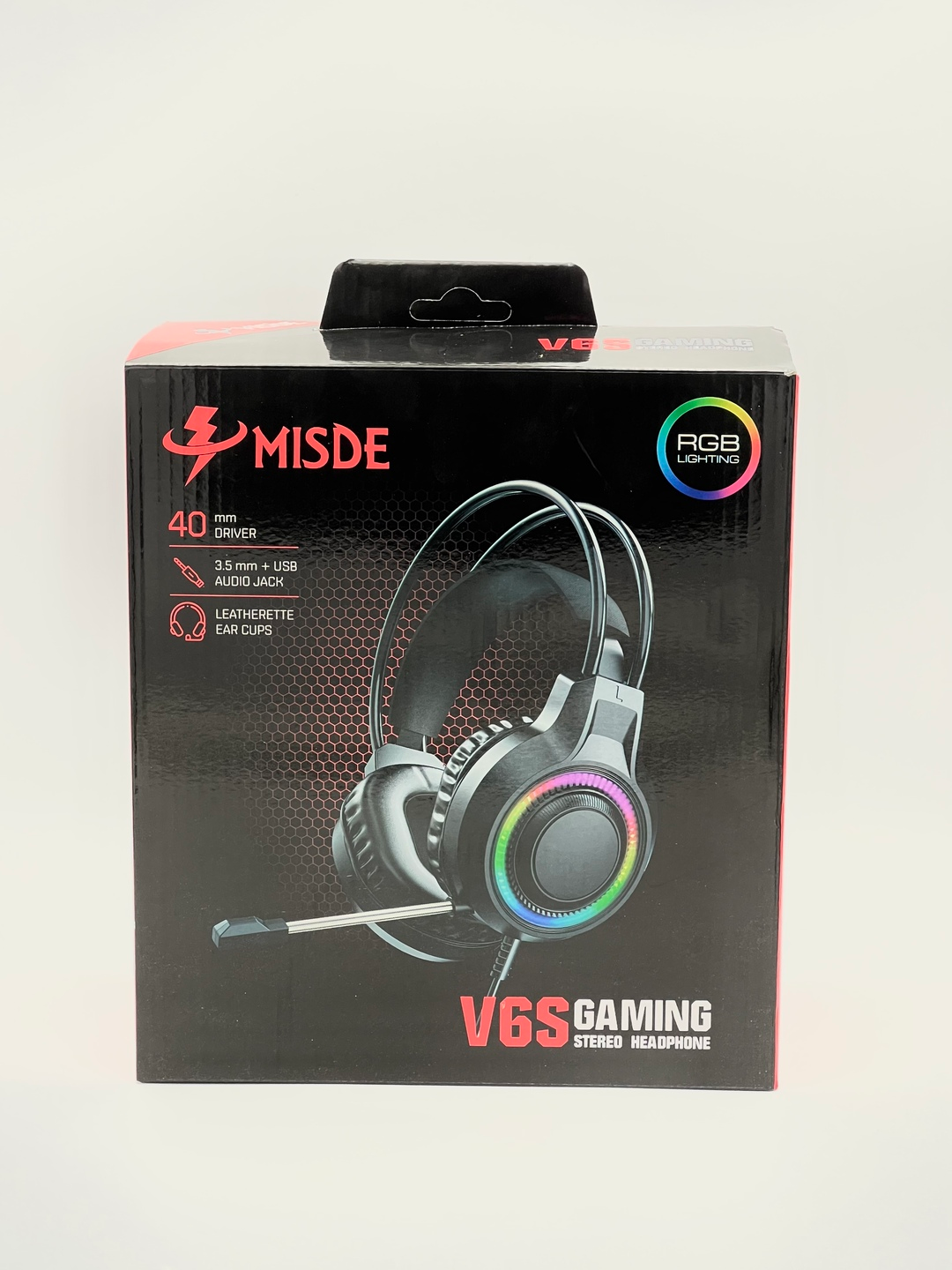 Игровые наушники, с микрофоном, проводные, для компьютера, с RGB-подсветкой
