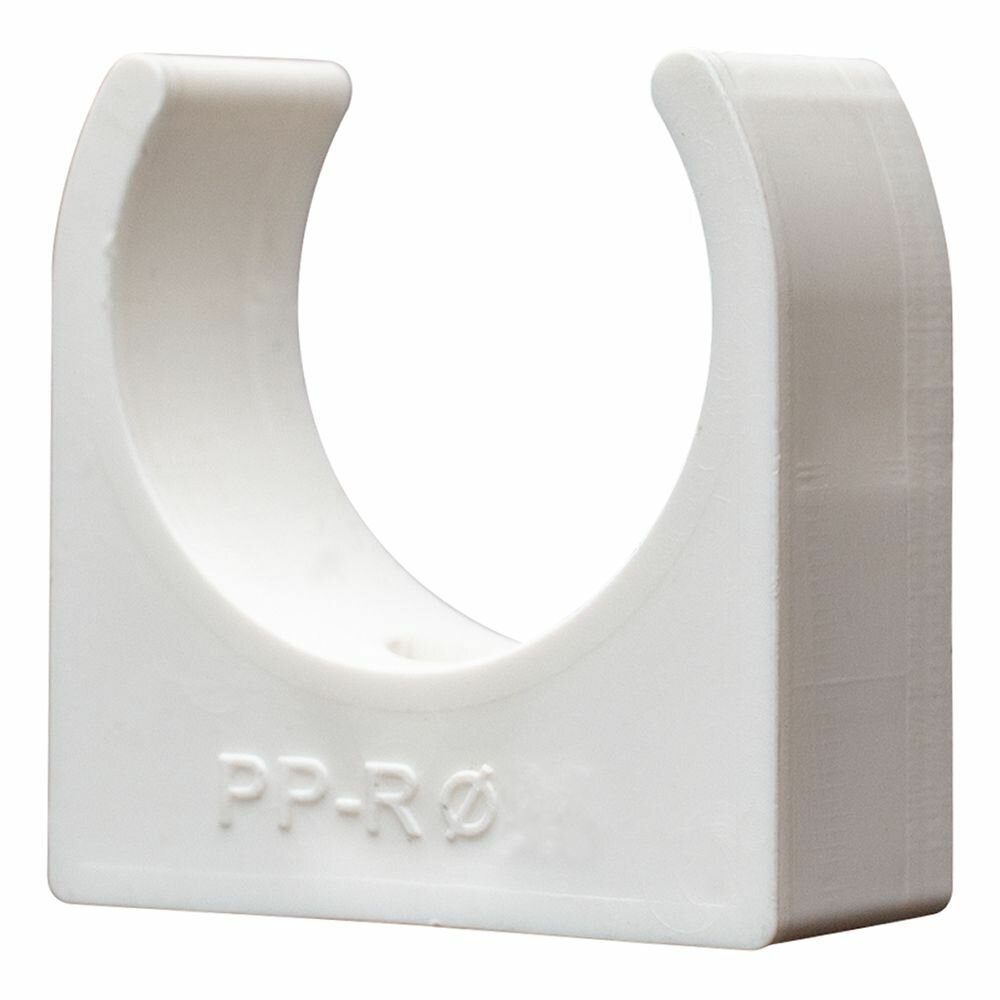 Опора (клипса) полипропиленовая для крепления труб 20 мм СТМ пласт — фото 1