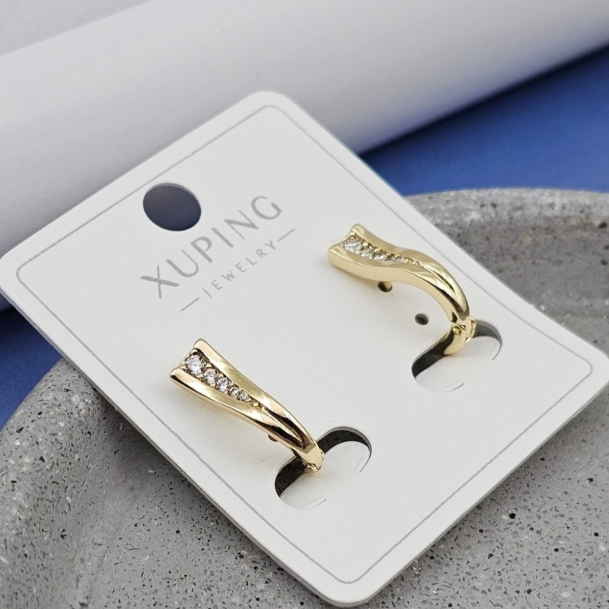 Моносерьга, бирюза, желтый