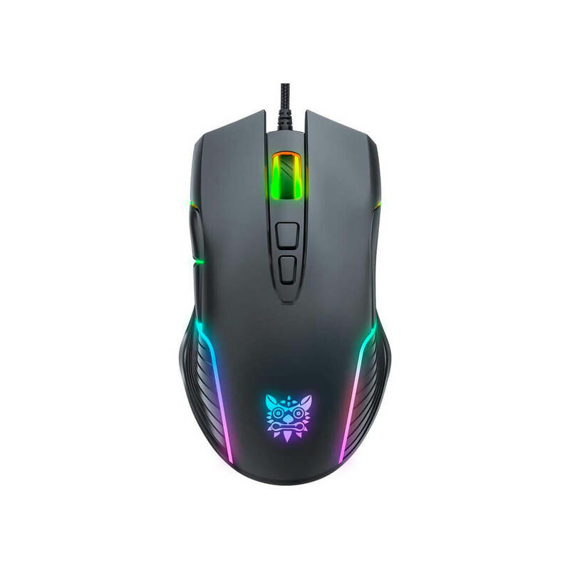 Проводная игровая мышь ONIKUMA CW905: эргономичный дизайн, RGB подсветка, для ПК, надежная и быстрая. Черный.