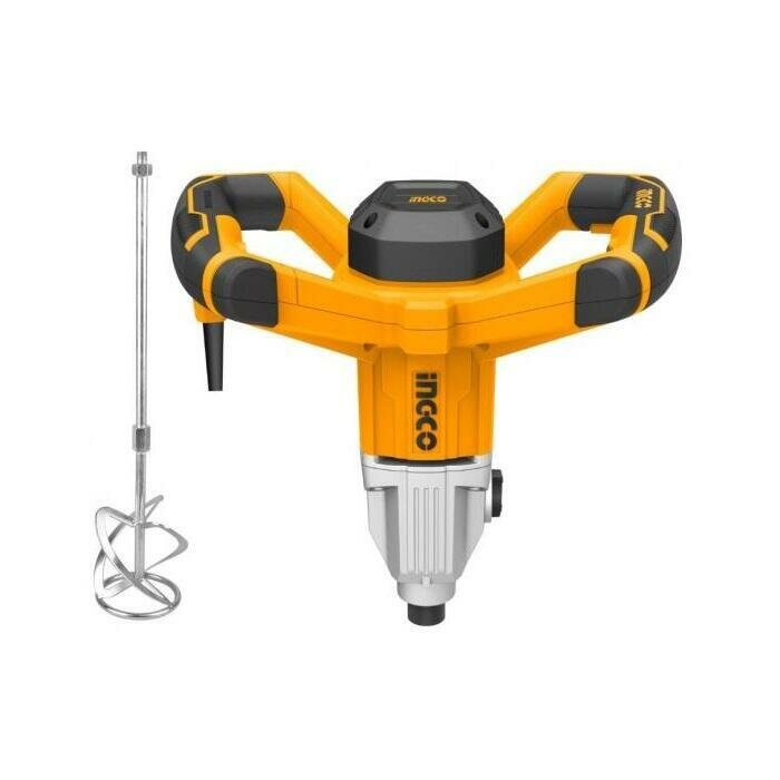 Миксер INGCO MX214008, двухскоростной, LED-подсветка, оранжево-черный — фото 1