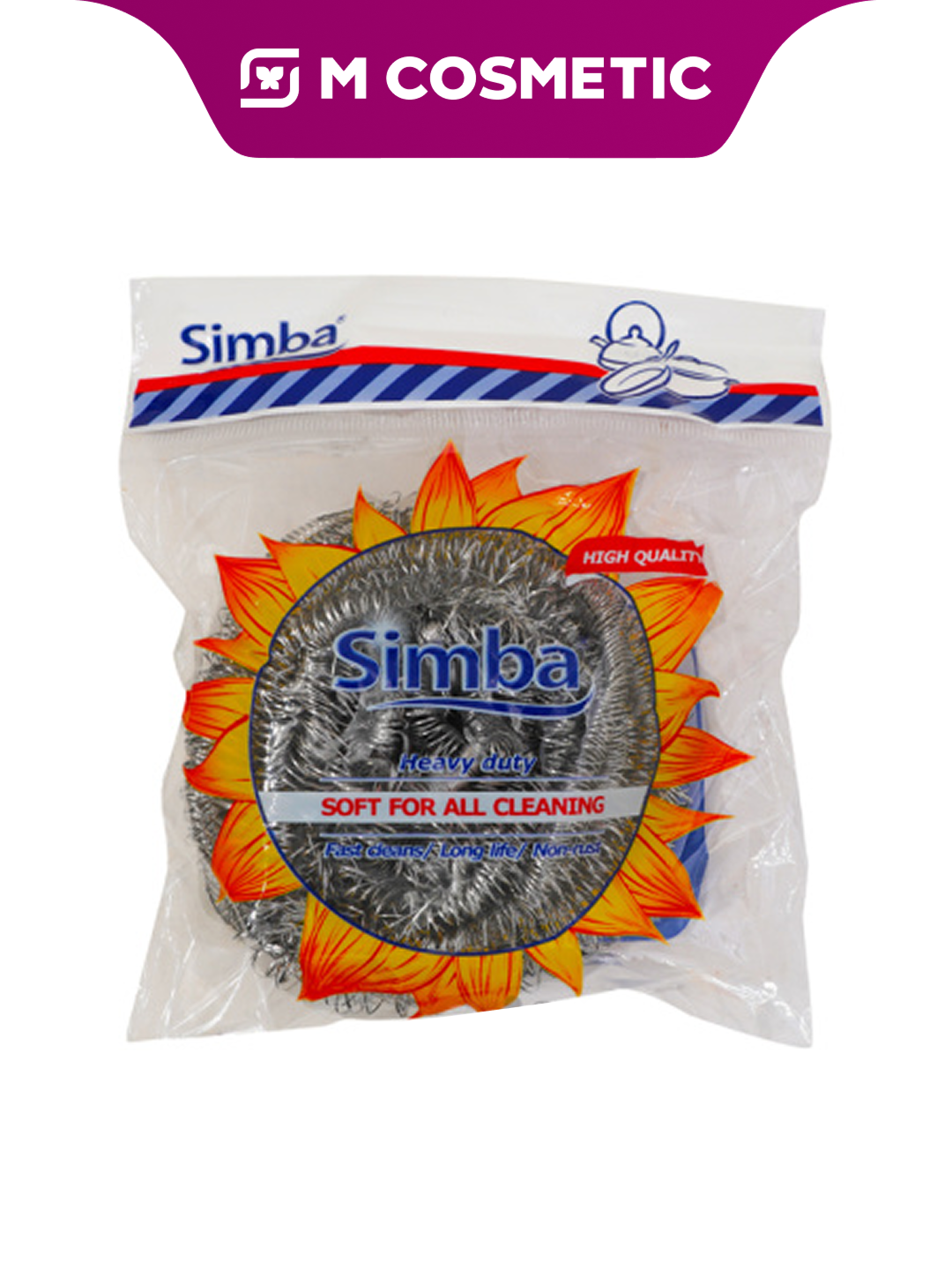 SIMBA Металлическая губка для мытья посуды, 1 штука, прочная и долговечная, для чистки кастрюль