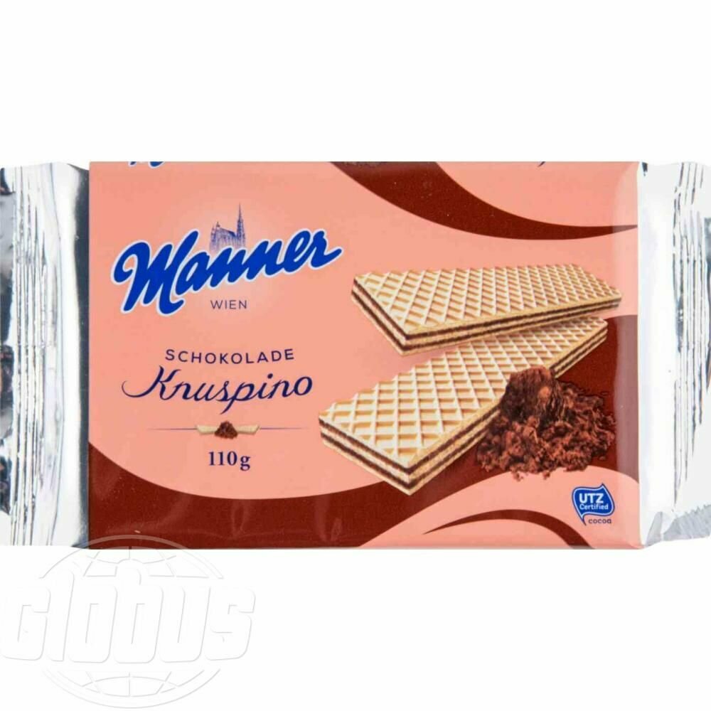 Вафли Manner Knuspino с шоколадным кремом, 110 г