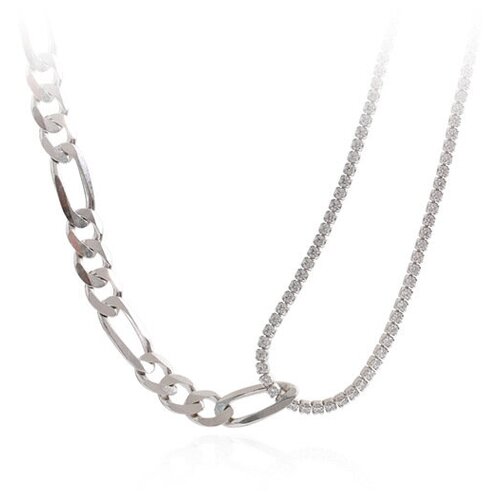 Чокер WASABI jewell, кристалл, длина 32 см, серебряный чокер длина 32 см серебряный