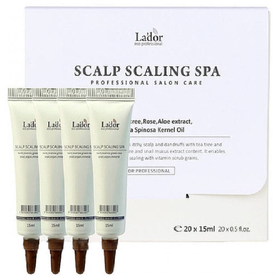 Набор пилингов для кожи головы La'Dor Scalp Scaling Spa Hair Ampule (15 мл*20 шт)