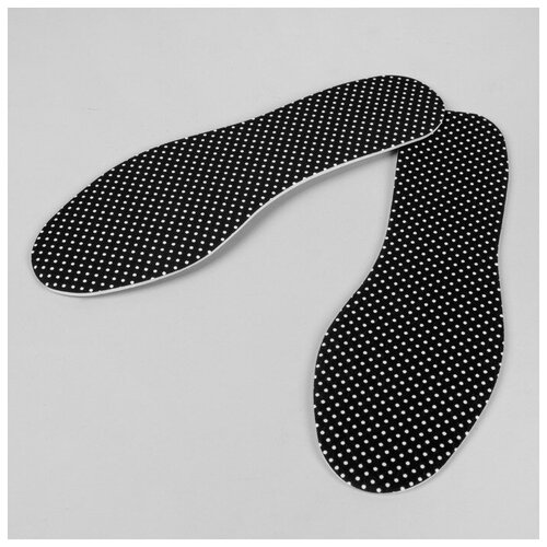 фото Стельки для обуви, универсальные, 26-36 р-р, пара, цвет чёрный/белый qwen