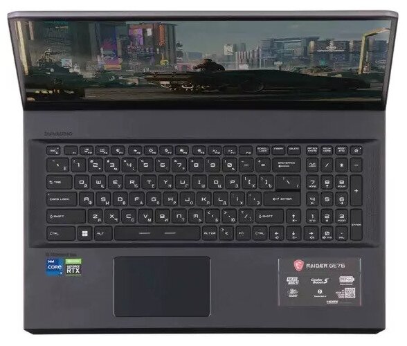 MSI 173 Ноутбук MSI GE76 Raider 12UHS-682RU 3840x2160 Intel Core i9-12900HK RAM 64 ГБ SSD 2 ТБ GeForce GTX 3080Ti Win11 Home