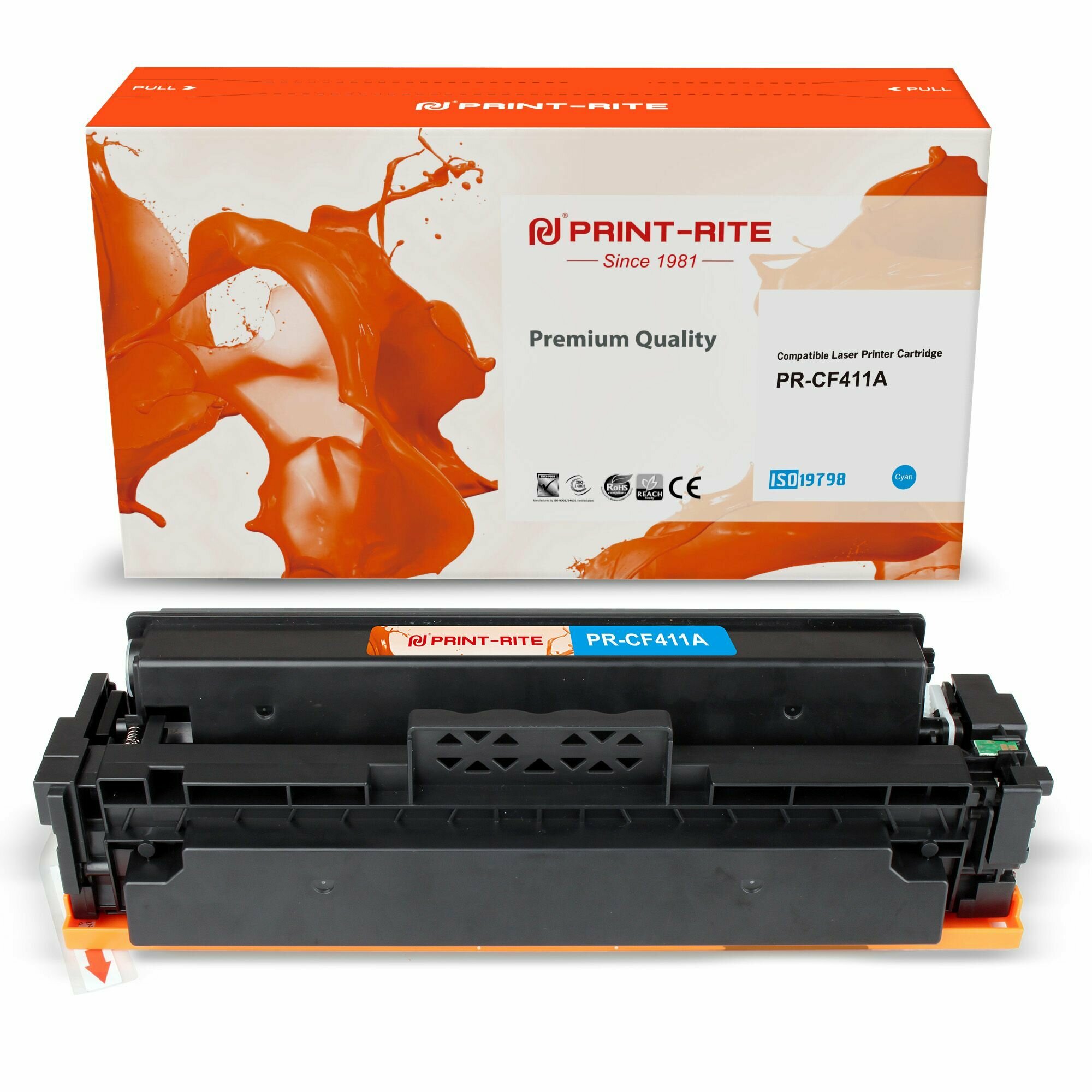 Картридж Print-Rite TFH769CPU1J CF411A голубой (pr-cf411a) - фото №2