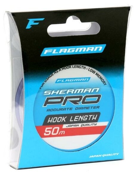 Леска FLAGMAN Sherman Pro Hook Length 50м 0,105мм 1,03кг