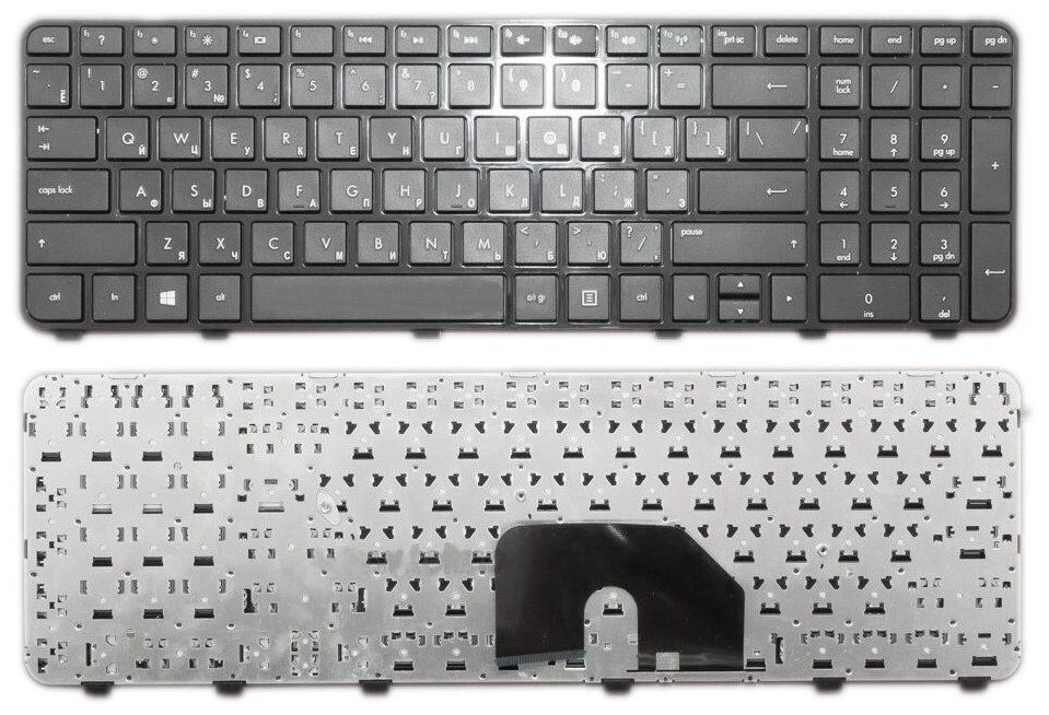 Клавиатура для ноутбука HP Pavilion dv6-6c20tx черная с рамкой