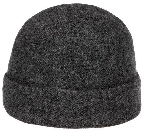 Шапка SEEBERGER арт. 18466-0 BOILED WOOL BEANIE (черный / серый), размер ONE