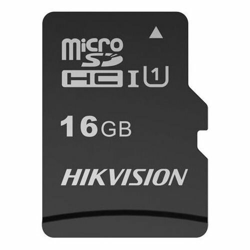 Карта памяти microSDHC UHS-I U1 Hikvision 16 ГБ, 92 МБ/с, Class 10, HS-TF-C1(STD)/16G/Adapter, 1 шт, переходник SD