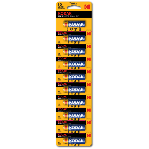 Батарейка KODAK MAX AA LR6-BL10 (10шт) батарейка duracell optimum aa r6 lr6 fr6 hr6 zr6 4шт