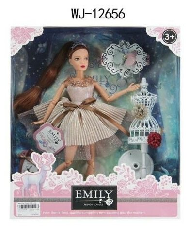 Кукла ABtoys Emily Розовая серия с маникеном и аксессуарами, 30см WJ-12656
