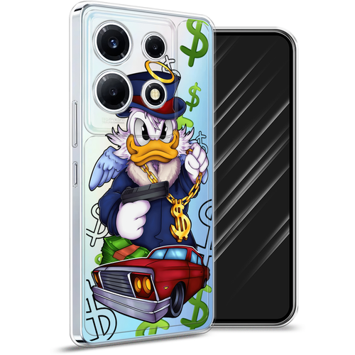 Силиконовый чехол на Infinix Note 30 VIP / Инфиникс Нот 30 Вип Scrooge McDuck with a Gold Chain, прозрачный силиконовый чехол scrooge mcduck with a gold chain на infinix note 12 vip инфиникс нот 12 вип