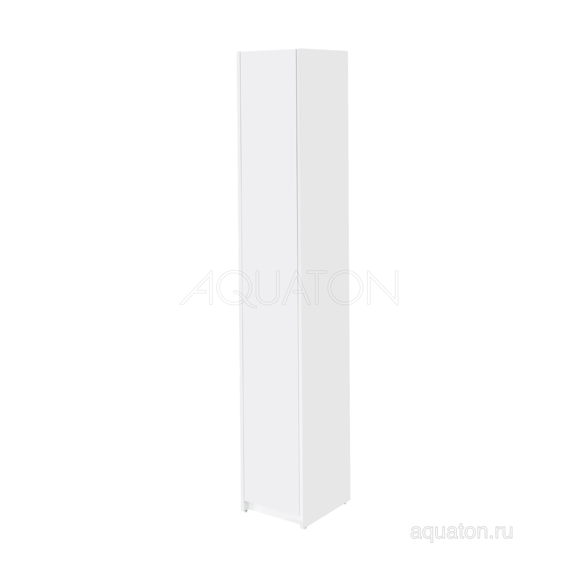 Шкаф-колонна Aquaton Лондри узкая для швабры, ширина 312 Белый Глянец