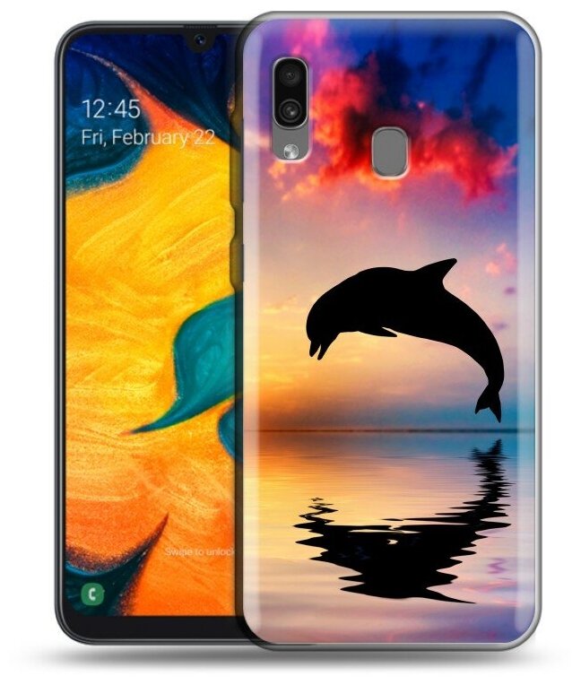 Дизайнерский силиконовый чехол для Самсунг А30 / Самсунг А20 Закат