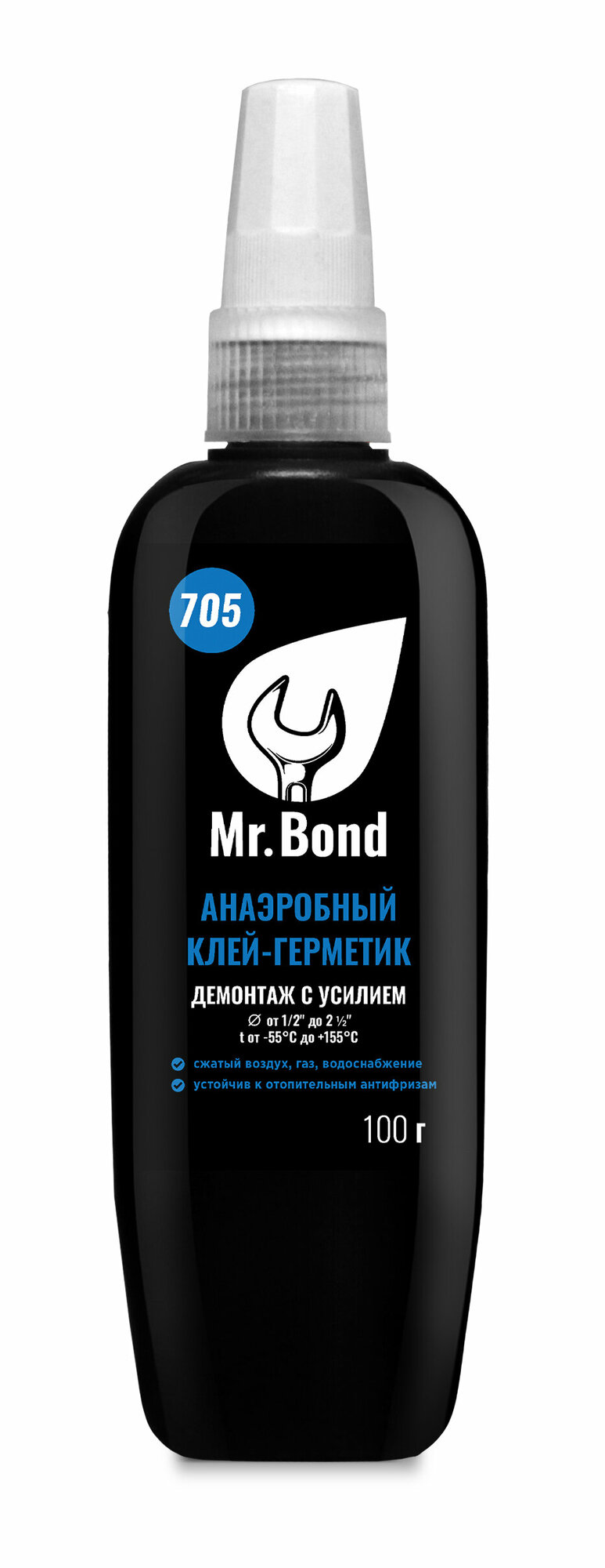 Клей-герметик анаэробный, демонтаж с усилием 705 , 100г Mr.Bond