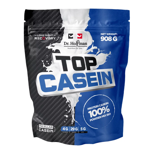 Протеин Dr. Hoffman Top Casein, 908 гр., клубника протеин казеиновый с аминокислотами доктор хоффман клубника top casein dr hoffman 908 гр