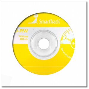 Перезаписываемый диск SmartTrack CD-RW 700Mb 12x в бумажном конверте с окном, 1 шт.