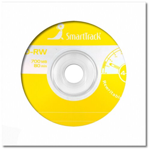 Перезаписываемый диск SmartTrack CD-RW 700Mb 12x в бумажном конверте с окном, 1 шт. диск smarttrack cd r 700mb 52x в бумажном конверте с окном 5 шт