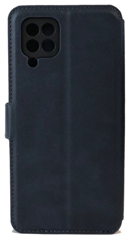 Чехол книжка для Samsung Galaxy M32 M325 / A22 кожаный синий с магнитной застежкой