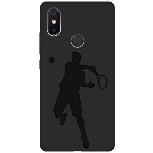 Матовый чехол Tennis для Xiaomi Mi 8 SE / Сяоми Ми 8 СЕ с эффектом блика черный матовый чехол volleyball для xiaomi mi 8 сяоми ми 8 с эффектом блика черный