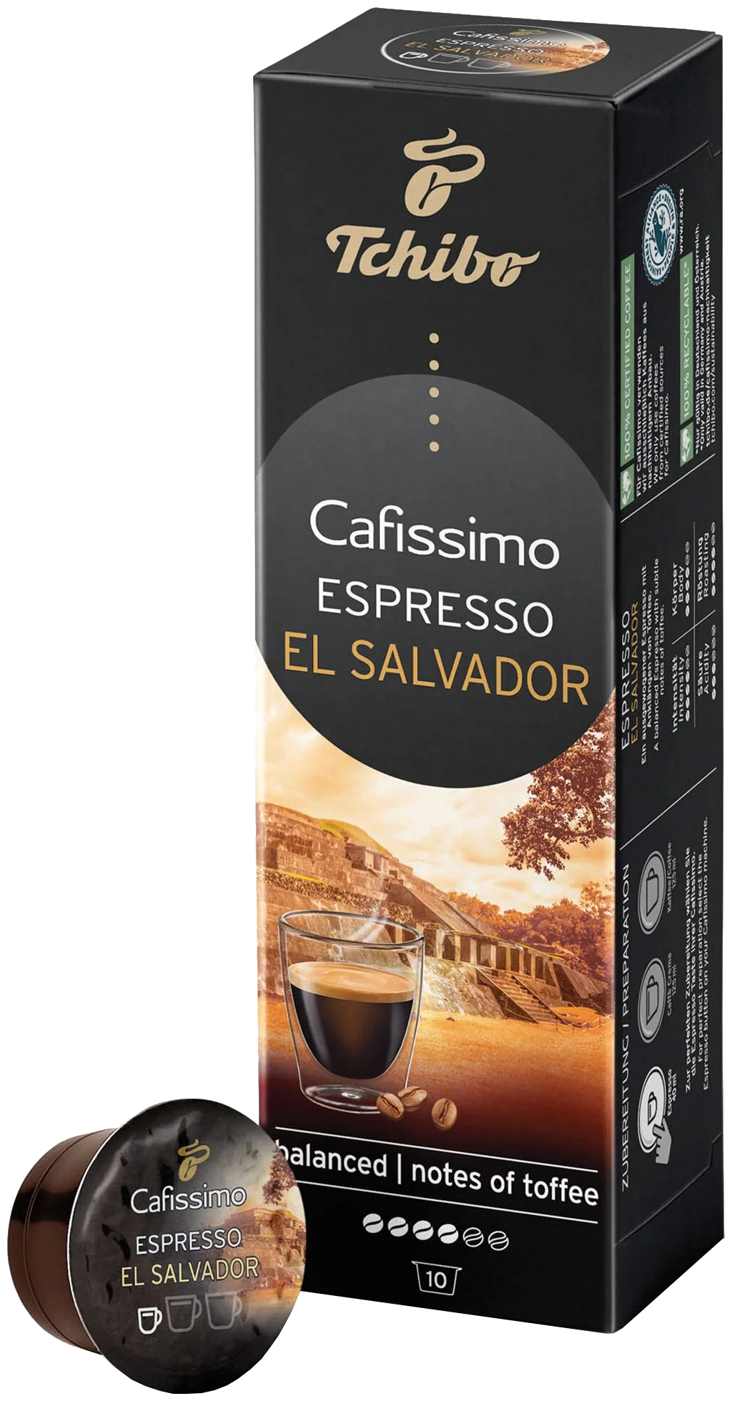 Tcibo Cafissimo Espresso El Salvador кофе в капсулах, 10 шт