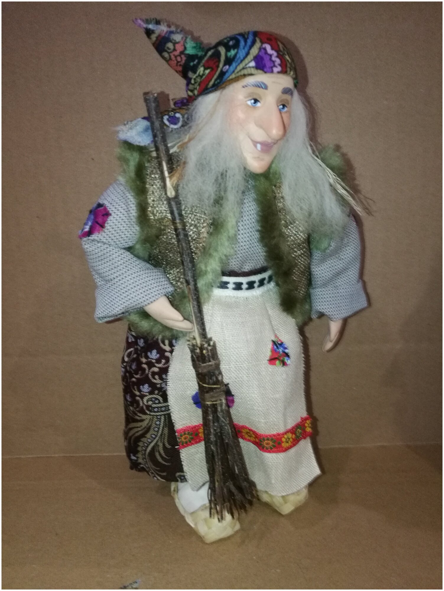 Кукла сувенирная "Баба Яга" (без вороны). Ручная работа.