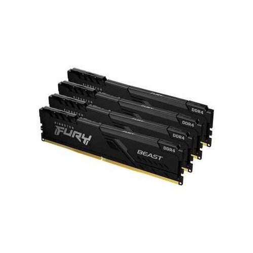 Kingston DRAM 16GB 2666MHz DDR4 CL16 DIMM Kit 4x4Gb FURY Beast Black KF426C16BBK416 968800₽