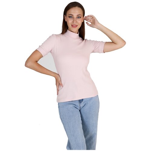 фото Женская водолазка розового цвета, 54 размер натали