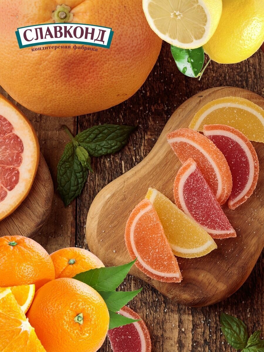 Люби Лето, Мармелад апельсин - грейпфрут - лимон, 500 г - фотография № 3