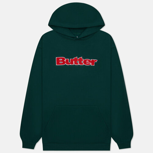 фото Толстовка butter goods, силуэт прямой, размер xxl, зеленый