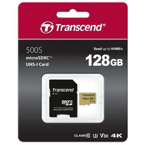 Карта памяти microSDXC 128Gb Transcend TS128GUSD500S