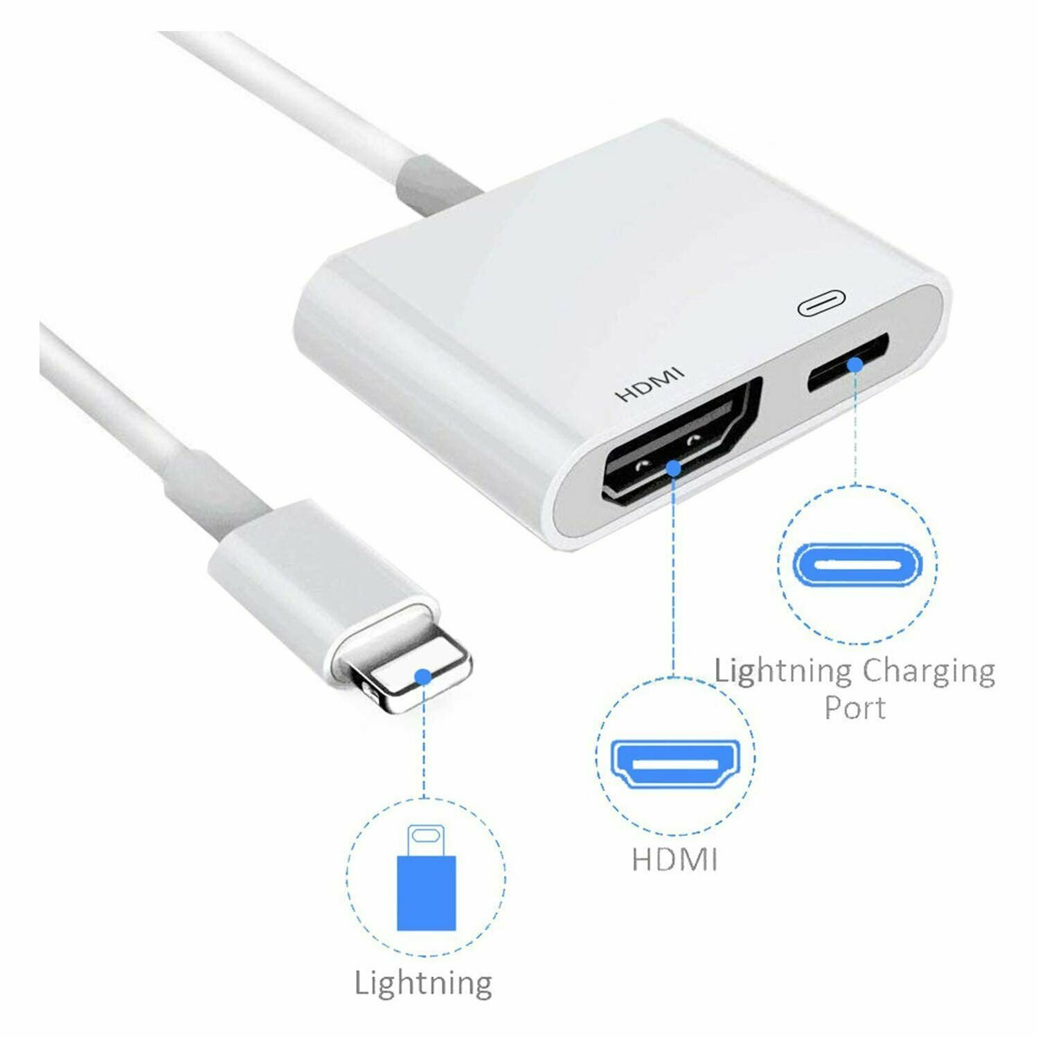 Переходник (штекер Lightning - гнездо HDMI/Lightning) 15 см Орбита OT-AVW53 — купить в интернет-магазине по низкой цене на Яндекс Маркете