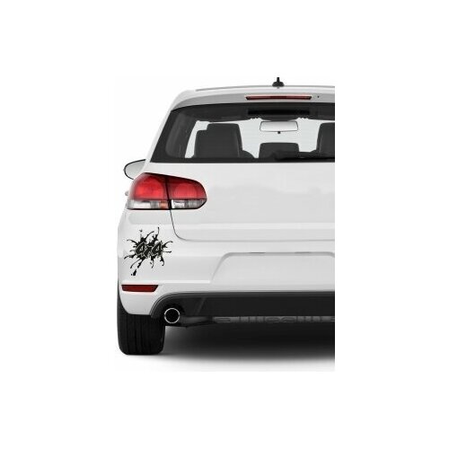 наклейка на авто, 02851 4х4 Клякса,Черный