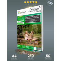 Фотобумага двусторонняя премиум класса Sharco глянцевая А4, 250г, 50 листов Double Side Glossy Photo Paper