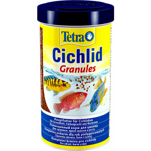 TETRA CICHLID GRANULES корм гранулы для всех видов цихлид (500 мл х 2 шт) корм tetra cichlid granules для всех видов цихлид в гранулах 500 мл