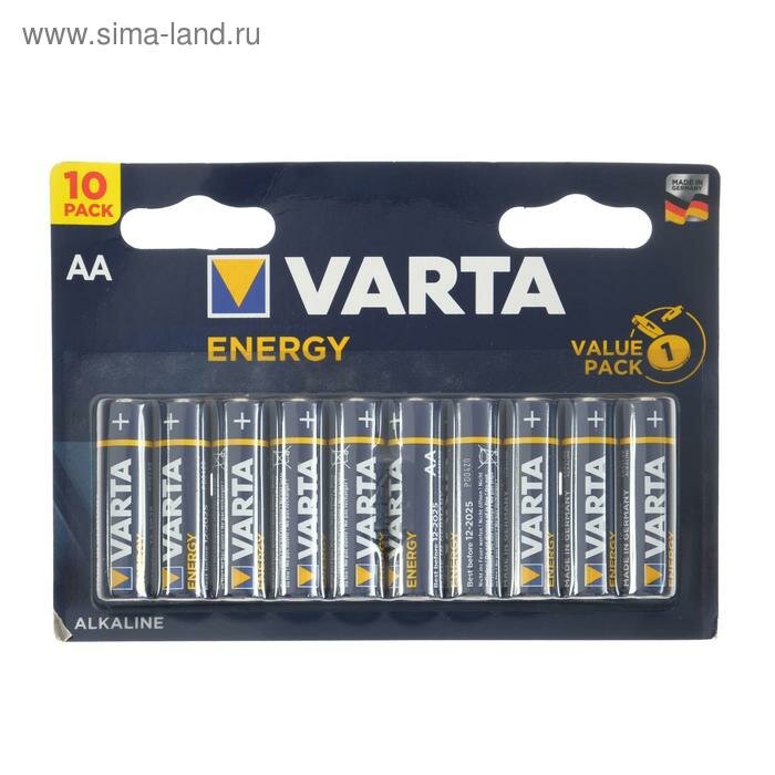 Батарейка алкалиновая Varta Energy AA LR6-10BL 1.5В блистер 10 шт.