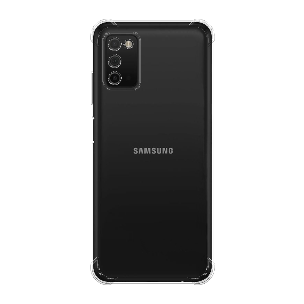 Противоударный силиконовый чехол на Samsung Galaxy A03S / Самсунг Галакси A03S, прозрачный