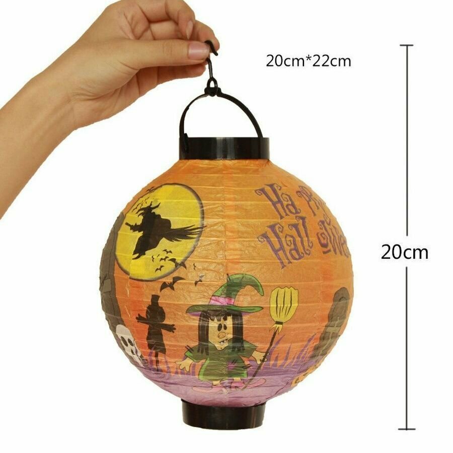 фото Подвесной фонарик Тыква Halloween 20 см