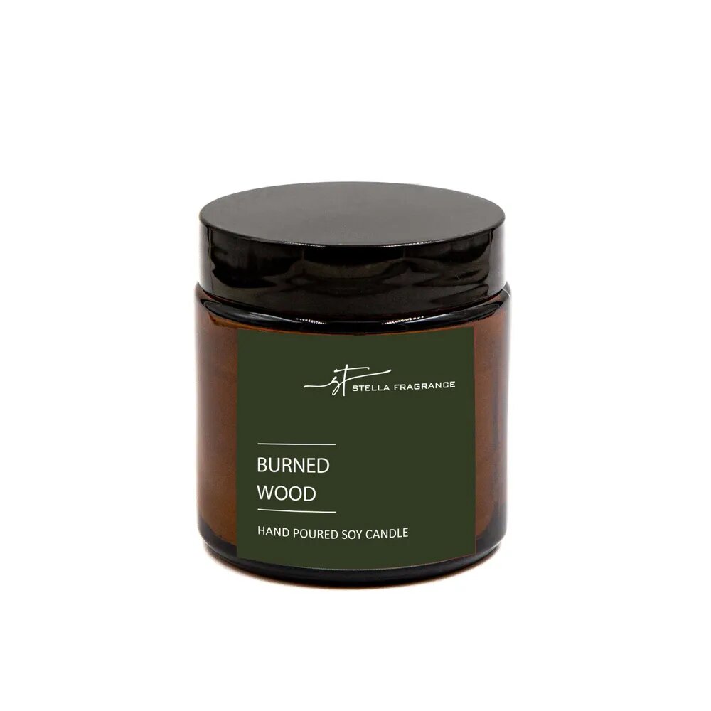 фото Свеча Stella Fragrance ароматическая BURNED WOOD, Сожжённое дерево, 90 г