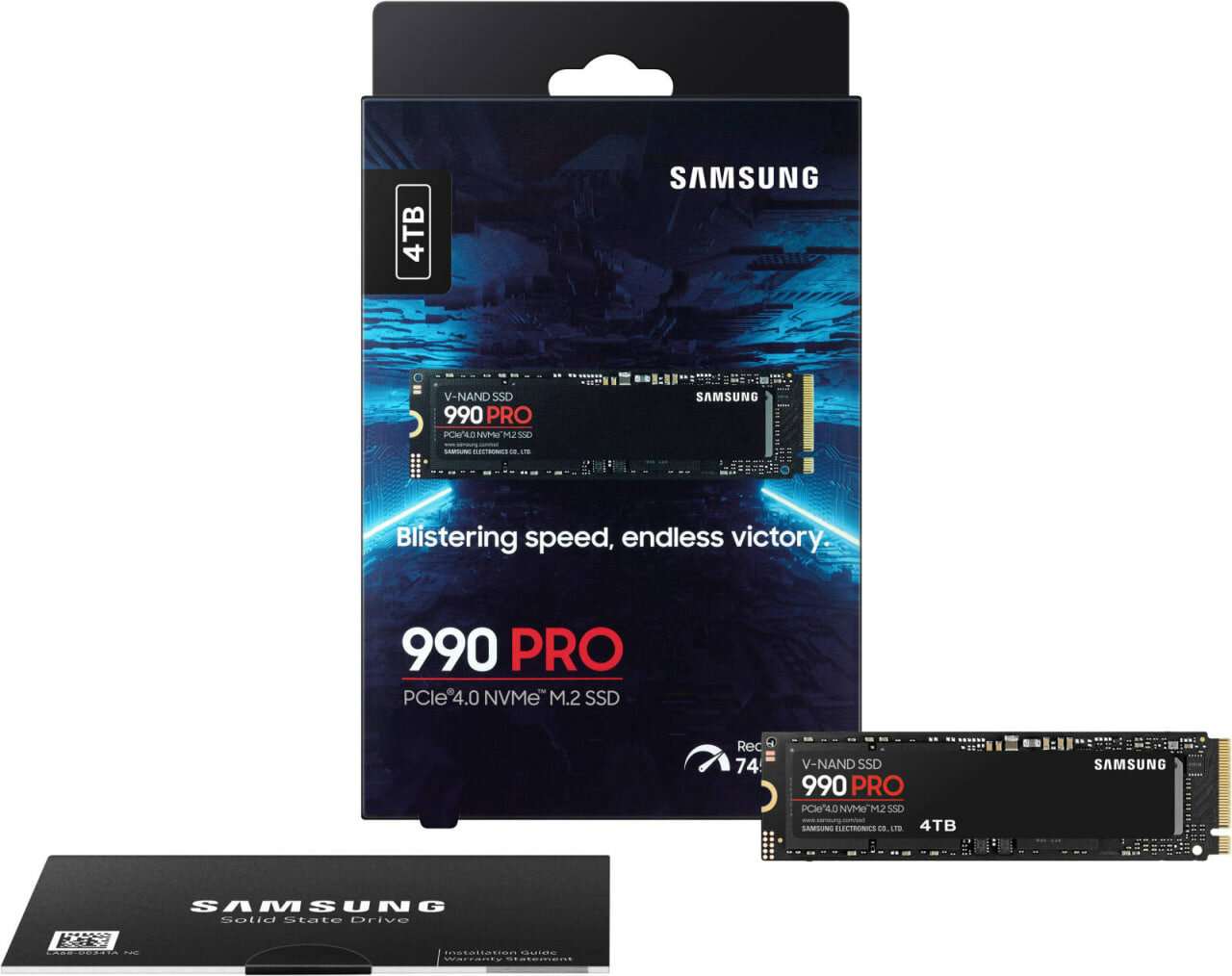 Твердотельный накопитель SSD Samsung 990 PRO 4TB M.2 NVMe PCIe Gen 4.0 ( MZ-V9P4T0B/AM )