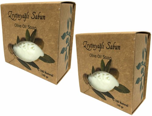 Dara Sabun Натуральное Турецкое мыло олива 2 шт. питание кожи, Olive Soap, 140 гр. Дара сабун