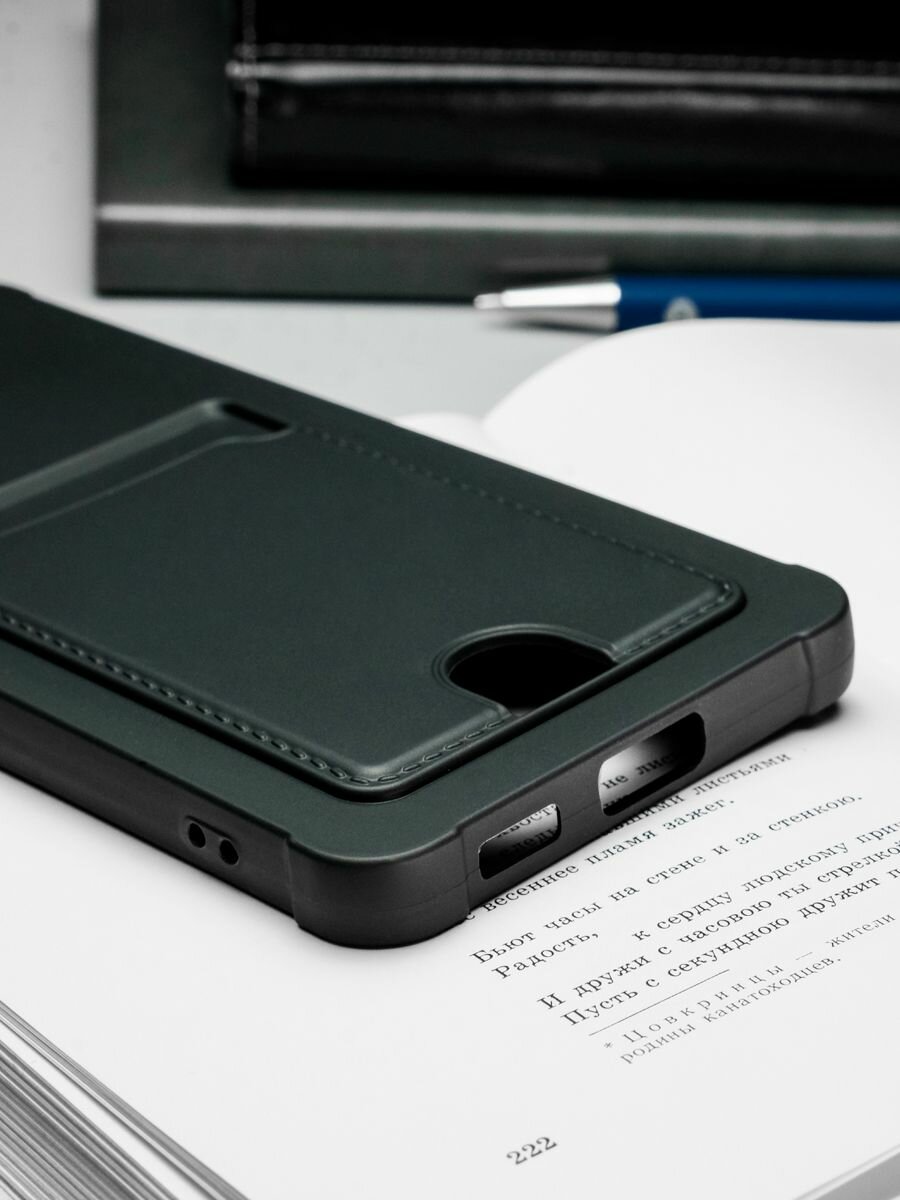 Чехол на Samsung A53 5G силиконовый противоударный бампер для Самсунг А53 5Г картхолдер с защитой камеры Черный — фото 1