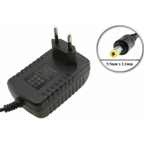 Адаптер (блок) питания 12V, 1A, 12W, 5.5mm x 2.1mm (MN0125-E120100), для TV приставки Дом. ру, МТС, Ростелеком, Movix, Vermax, Wink, ZTE ZXV10 и др.