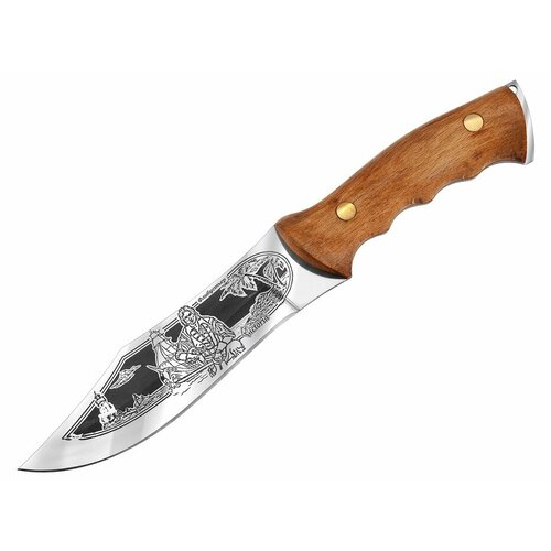 Нож ручной работы Флибустьер, сталь 65Х13, рукоять орех
