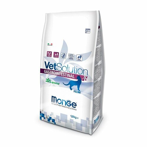 Сухой корм для кошек VetSolution Cat Gastrointestinal при заболеваниях ЖКТ 1,5 кг корм для кошек monge vetsolution gastrointestinal при проблемах с жкт беззерновой 12 шт х 100 г паштет